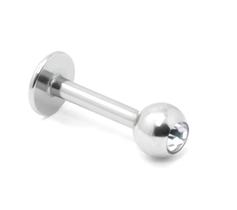 Piercing Labret Ponto de Luz Titânio com Pedra Piercing Labret Ponto de Luz Titânio com Pedra