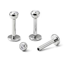 Piercing Labret Titânio Ponto de Luz Rosca Interna Piercing Labret Titânio Ponto de Luz Rosca Interna