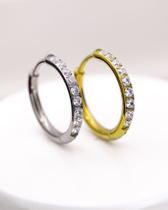 Piercing Max Argola com Zircônias em Titânio - Joia Elegante e Segura