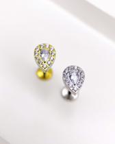 Piercing Max Gota com Zircônias em Titânio - Joia para Perfurações Auriculares Piercing Max Gota com Zircônias em Titânio - Joia para Perfurações Auriculares