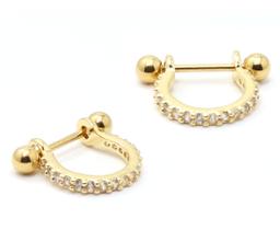 Piercing Meia Argola Zircônias Cravejadas para Hélix Piercing Meia Argola Zircônias Cravejadas para Hélix