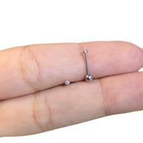 Piercing Micro Ponto Australiano Cartilagem Três Peças Prateado e Dourado