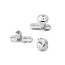 Piercing Microdermal em Titânio com Zircônias