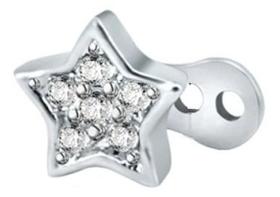 Piercing Microdermal Zirconia Pedra Coração Estrela Cruz Flo Piercing Microdermal Zirconia Pedra Coração Estrela Cruz Flo