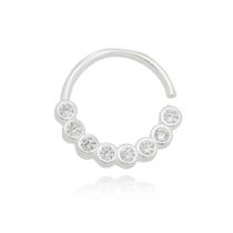 Piercing Mini Bolinhas Pedra Cristal de Prata 925