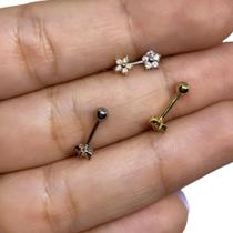 Piercing Mini Flor Delicada Aço Cirúrgico 316l