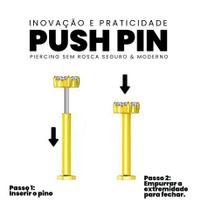 Piercing Nano Ponto de Luz Sem Rosca Titânio G23 Ouro PVD CorDouradoTamanho6mm P Piercing Nano Ponto de Luz Sem Rosca Titânio G23 Ouro PVD CorDouradoTamanho6mm P