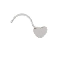 Piercing Nariz Coração Pequeno Prata 925 Original Modelo Anzol Piercing Nariz Coração Pequeno Prata 925 Original Modelo Anzol