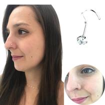 Piercing nariz nostril ponto de luz prata 925 legitima pedra