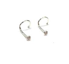 piercing nariz nostril prata 925 pedra de zircônia piercing nariz nostril prata 925 pedra de zircônia