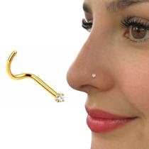 Piercing Nariz Ponto De Luz Aço Cirúrgico Coração Nostril