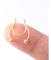 Piercing Nariz Septo Argola Falso Dourado Prata Preto Aço Piercing Nariz Septo Argola Falso Dourado Prata Preto Aço