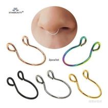 Piercing Nariz Septo Argola Falso - Prateado Piercing Nariz Septo Argola Falso - Prateado