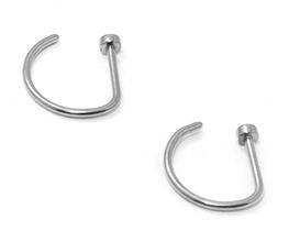 Piercing Nostril D Ring para Nariz Aba Nasal em Titânio
