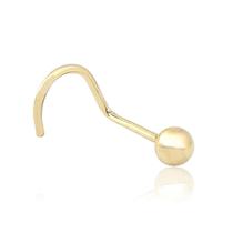 Piercing Nostril Ouro 18k Maciço Bolinha ou Pedra Zircônia