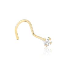 Piercing Nostril Ouro 18k Maciço Bolinha ou Pedra Zircônia