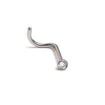 Piercing Nostril para Nariz em Titânio com Zircônias Coloridas