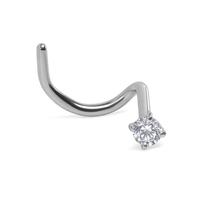 Piercing Nostril para Nariz em Titânio com Zircônias Piercing Nostril para Nariz em Titânio com Zircônias