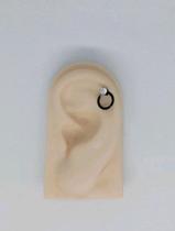 Piercing Orelha Aço Inox círculo Pedra Brilhante Piercing Orelha Aço Inox círculo Pedra Brilhante