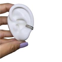 Piercing Orelha Conch Folheado Ouro Branco