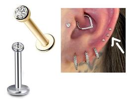 Piercing Orelha Mini Ponto De Luz Australiano Aço Cirúrgico Piercing Orelha Mini Ponto De Luz Australiano Aço Cirúrgico