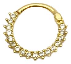 Piercing Ouro 18k Argola 9 Pedra Daith Rook Cartilagem 0.57