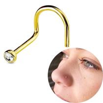 Piercing Ouro 18k legítimo para nariz nostril ponto de luz