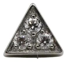 Piercing Para Hélix Triangulo Com Pedra Cristal Em Titânio Piercing Para Hélix Triangulo Com Pedra Cristal Em Titânio
