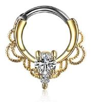 Piercing Para Nariz Septo Indiano Prata Pedra Zirconia Piercing Para Nariz Septo Indiano Prata Pedra Zirconia