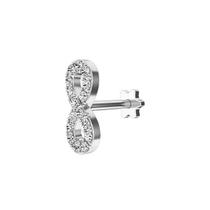 Piercing para orelha prateado Infinite