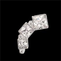 Piercing para orelha Titânio Cluster 6 Pedras