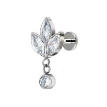 Piercing Para Orelha Tree Trinity Color - Titânio Piercing Para Orelha Tree Trinity Color - Titânio