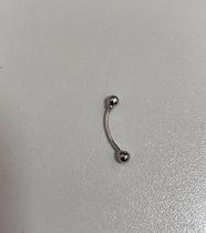 Piercing Para Sobrancelha Bola Em Ouro Branco 18k
