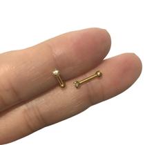 Piercing Ponto De Luz 2mm Haste 6mm Prata 925 Banho Ouro Piercing Ponto De Luz 2mm Haste 6mm Prata 925 Banho Ouro