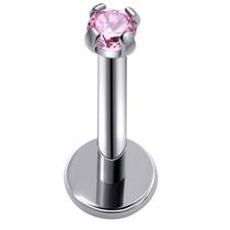 Piercing Ponto de Luz Labret Pink ASTM F136 Titanium Threadless