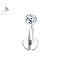 Piercing Ponto De Luz Titânio G23 Ouro Pvd Nano Push Pin