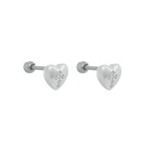 Piercing prata 925 para orelha tragus - helix - Flat - conch