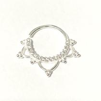 Piercing Prata 925 Renda Mandala Cravejada 10mm Piercing Prata 925 Renda Mandala Cravejada 10mm