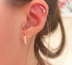 Piercing Prata com Zircônia