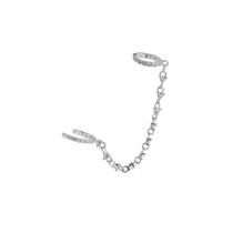 Piercing Pressão Corrente Zircônias Prata 925 Piercing Pressão Corrente Zircônias Prata 925