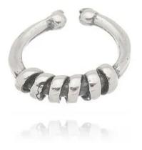 Piercing Pressão Fake Argola De Bali Em Prata 925 Maciça