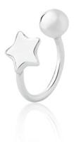Piercing Pressão Fake Ferradura Estrela Bola Prata 925 Fak30