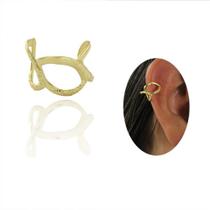 Piercing PRI Style Fake De Orelha Folheado A Ouro 18K Antialérgico Com Detalhes BSPRI5198