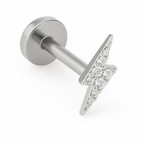 Piercing Raio Brilhante Orelha Helix Tragus Prata 925