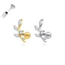 Piercing Ramo Push Pin Sem Rosca Aço Cirúrgico Ouro PVD CorDouradoTamanho 6mm P Piercing Ramo Push Pin Sem Rosca Aço Cirúrgico Ouro PVD CorDouradoTamanho 6mm P