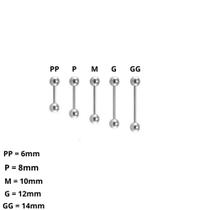 Piercing Reto Antialérgico Orelha Tragus Mamilo