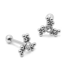 Piercing Reto Indiano com Zircônias (Mod.02)