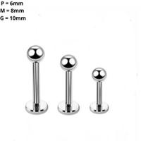 Piercing Reto Labret Antialérgico Orelha Tragus Boca