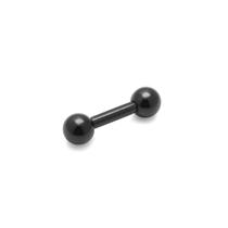 Piercing Reto Microbell 1.2mm Aço Cirúrgico Preto PVD