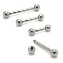 Piercing Reto Microbell em Titânio Natural Piercing Reto Microbell em Titânio Natural